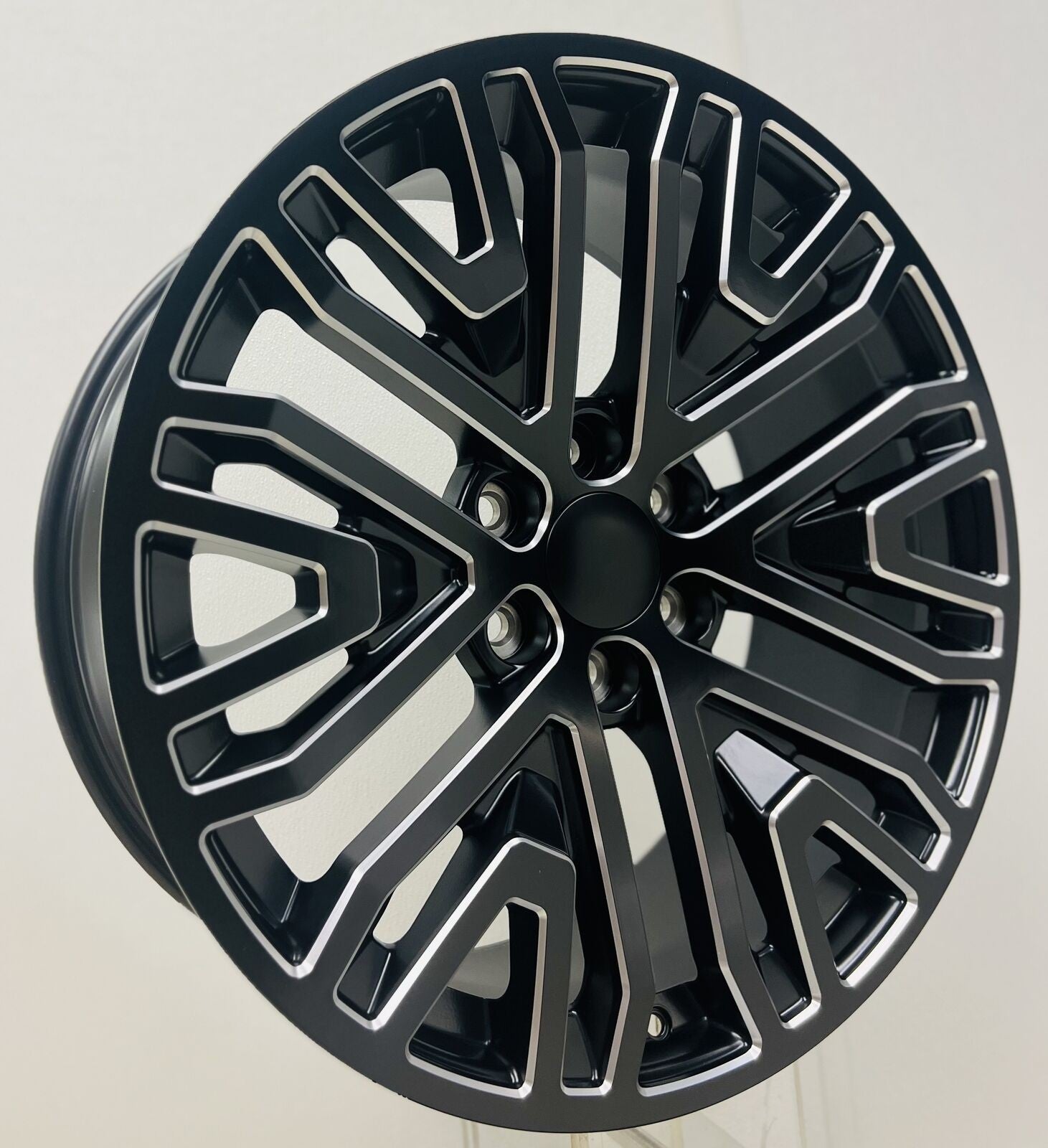 22" Satin Black With Milled Edge Wheels For GMC Sierra Yukon Denali 2000-20261