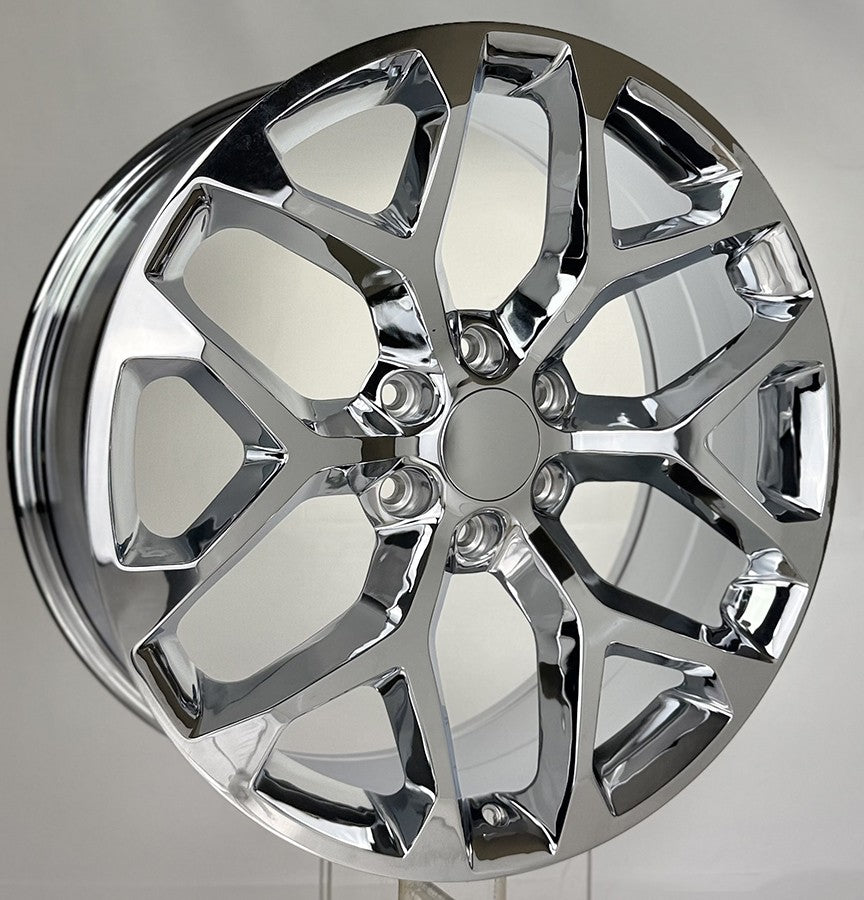 GMC 22" Chrome Snowflake Wheels Fits 2021 2022 2023 2024 2025 2026 Sierra Yukon1