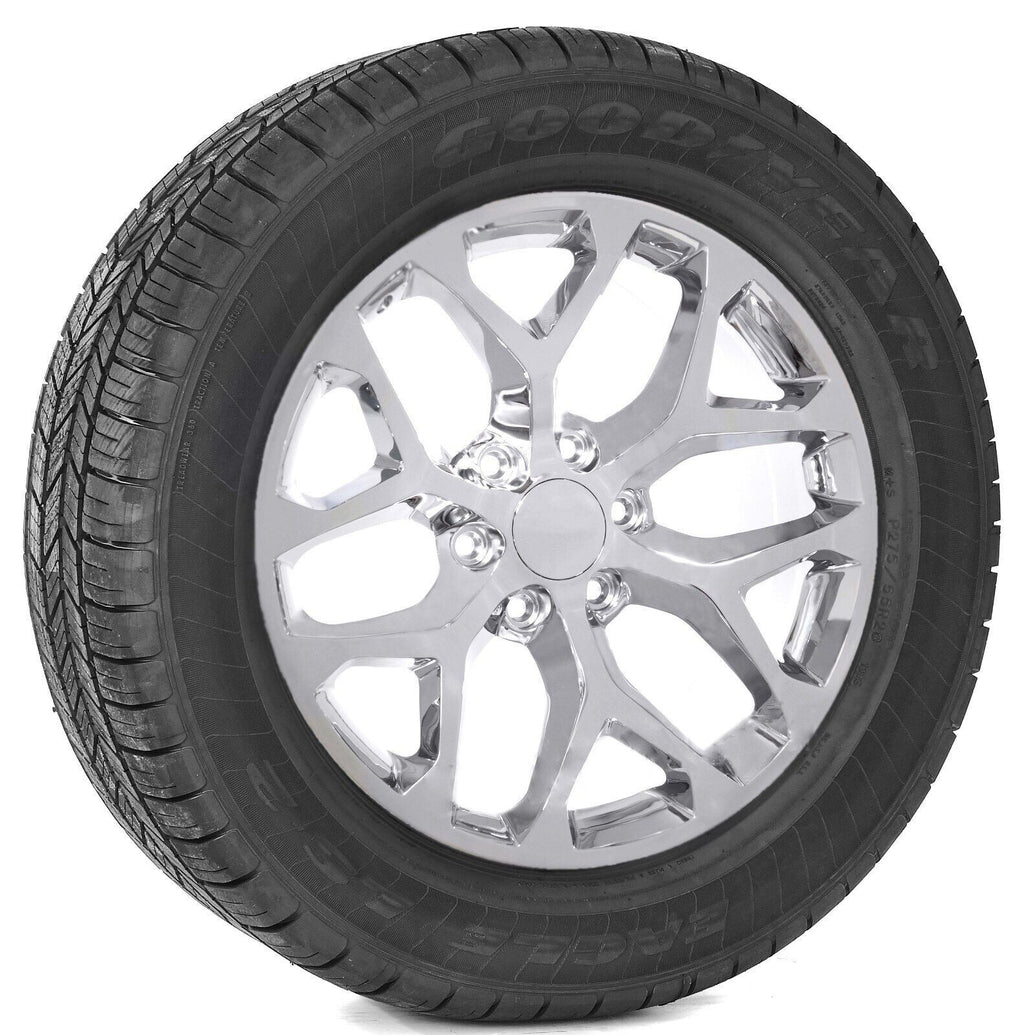 20" Snowflake Chrome Wheels & Goodyear Tires For 2000-26 GMC Sierra Yukon Denali0