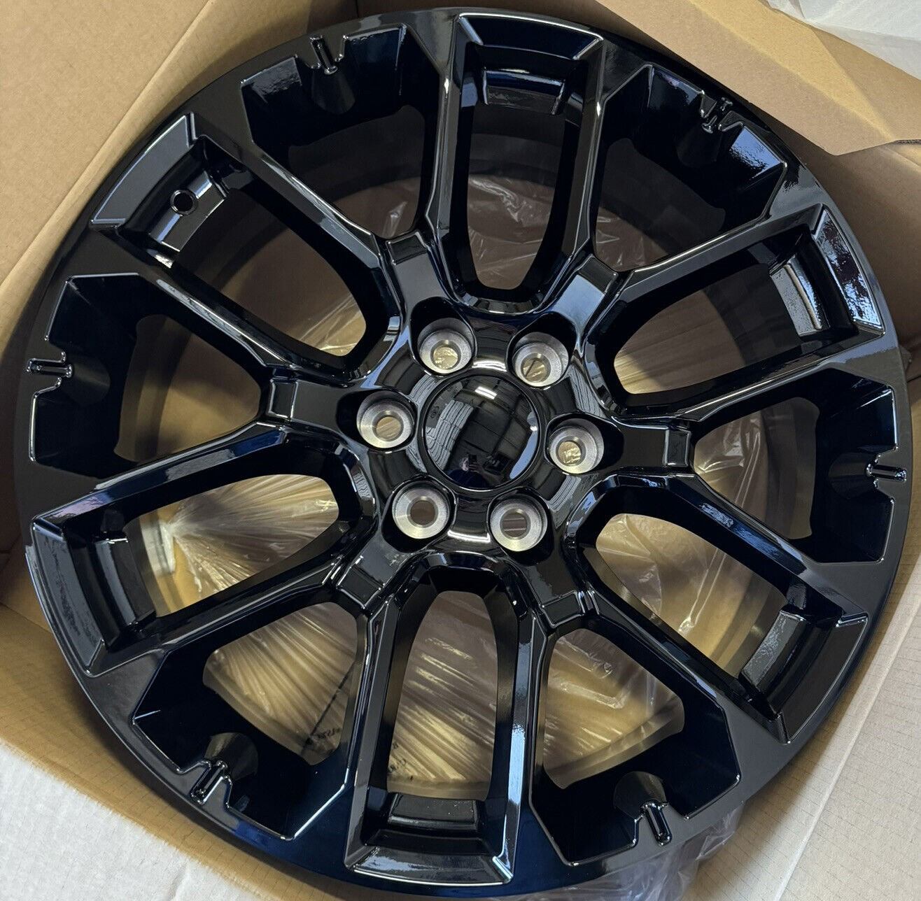 Gloss Black 22" Wheels Blackhawk R/T Tires GMC Sierra Yukon Denali New Set 41