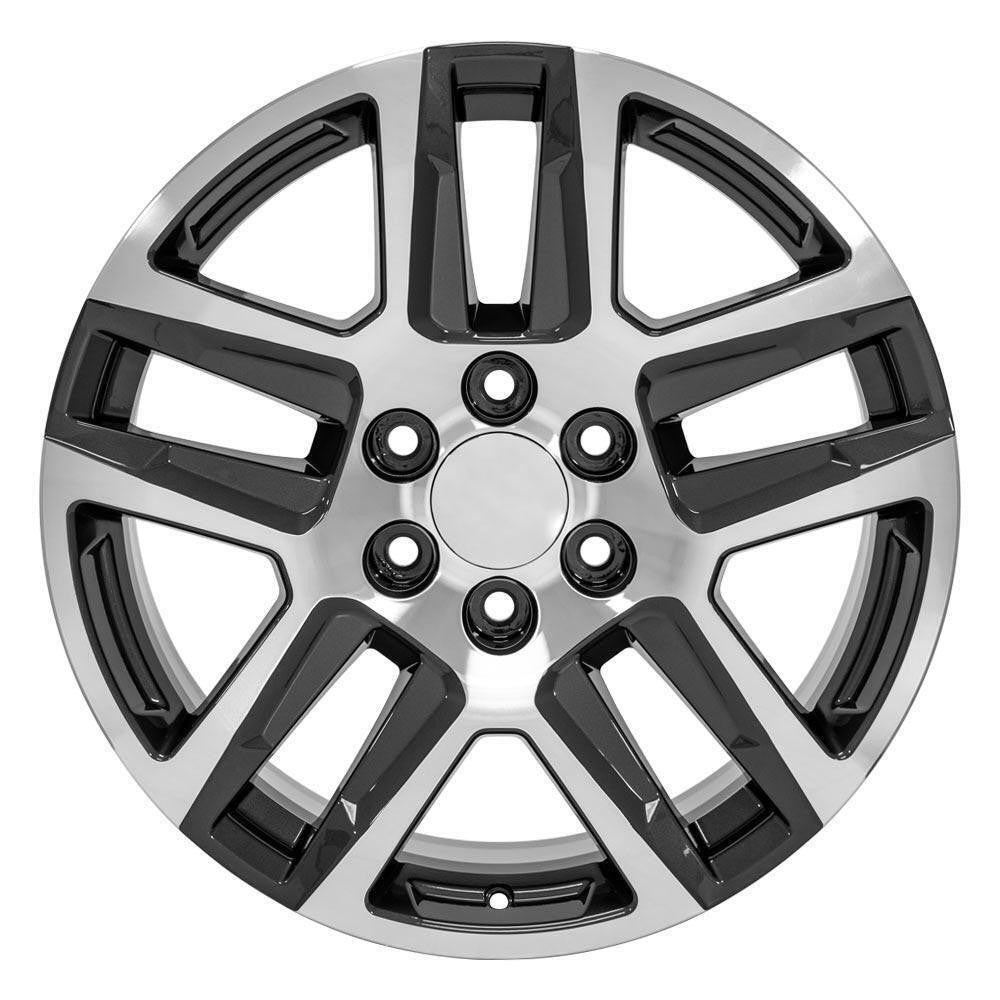 20" Gunmetal and Machine Chevy Silverado Replica Wheels Set 4 fits 2000-20260