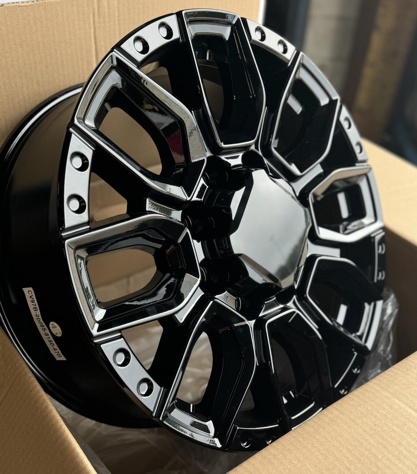 2011-2026 Chevy Silverado 2500 Black 20" 8 Lug 8-180 Wheels 33X12.50R20 RT Tires3