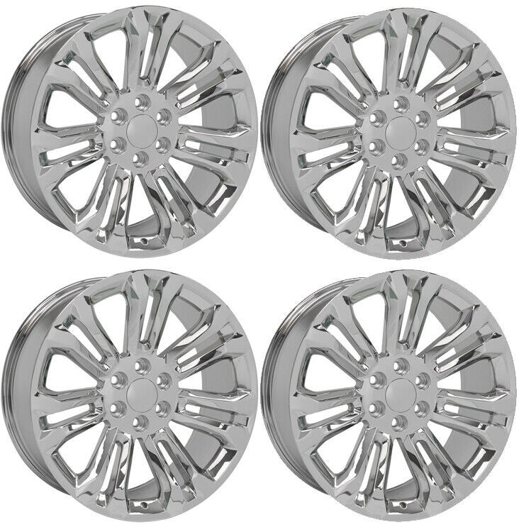 22" Chrome Split Spoke Wheels Rims fits 2000-2026 Chevy Silverado Tahoe Suburban1