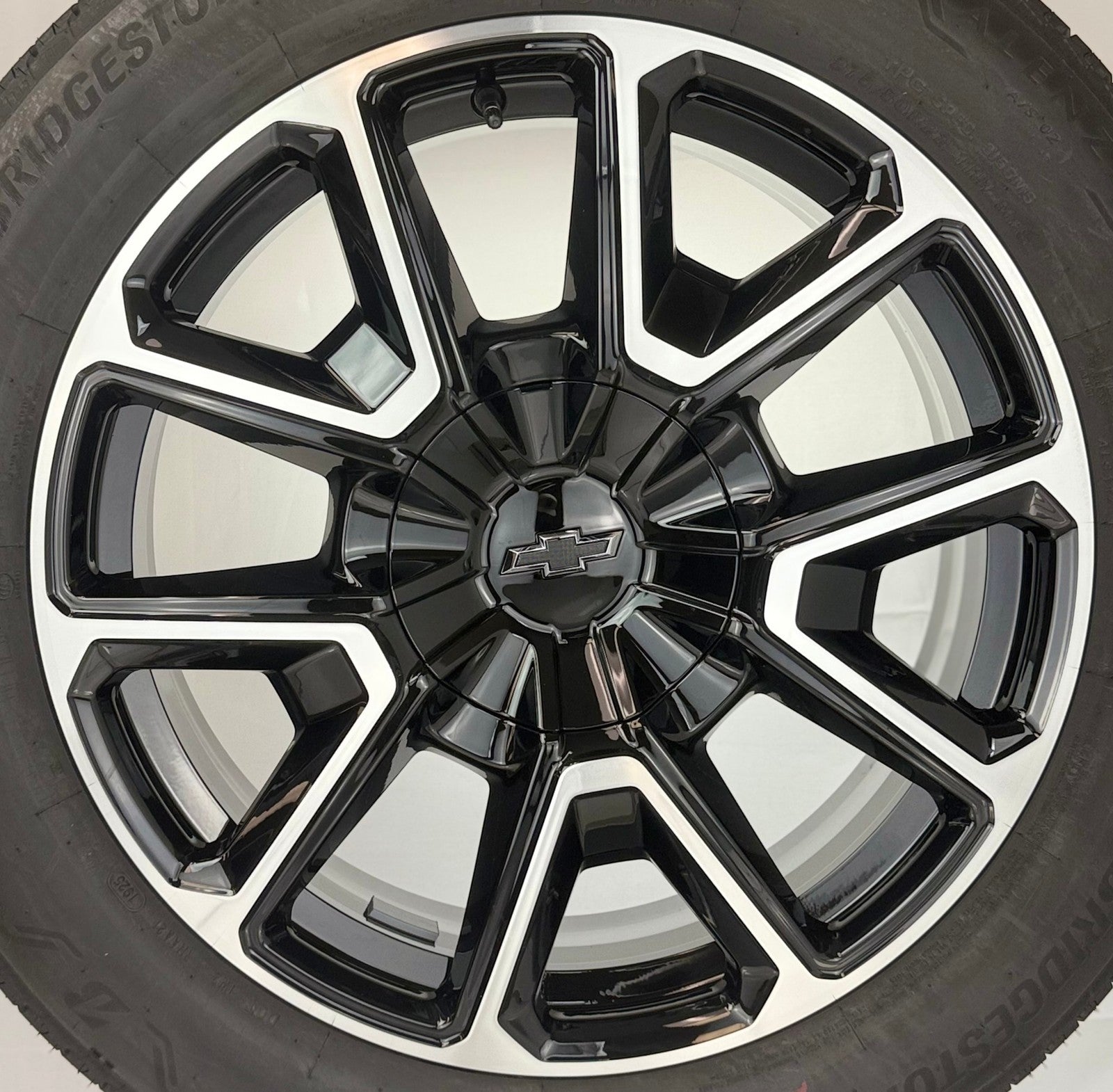 22" Chevy Silverado Tahoe Suburban RST OEM Wheels Bridgestone Tires New Takeoff3