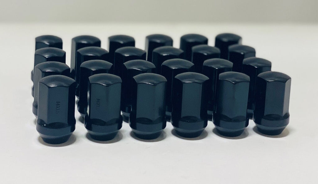 New Set Of 24 Black Lug Nuts For Chevy Silverado Tahoe Suburban 14x1.52