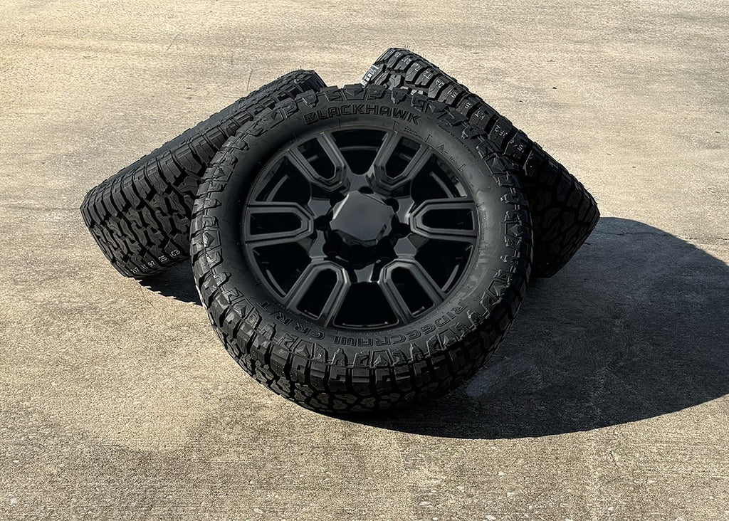 2011-2026 GMC Sierra 2500 Black SLT 20" 8-180 Wheels 33x12.50R20 R/T Tires0