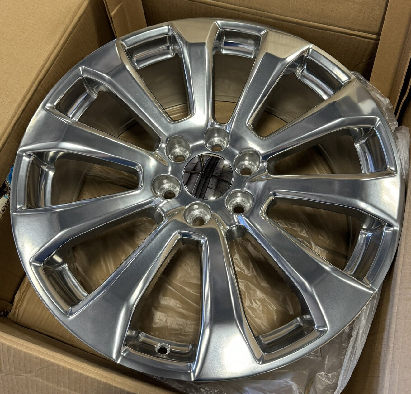 Polished Ten Spoke 22" Wheels Ironman H/T Tires GMC Sierra Yukon Denali Set 44