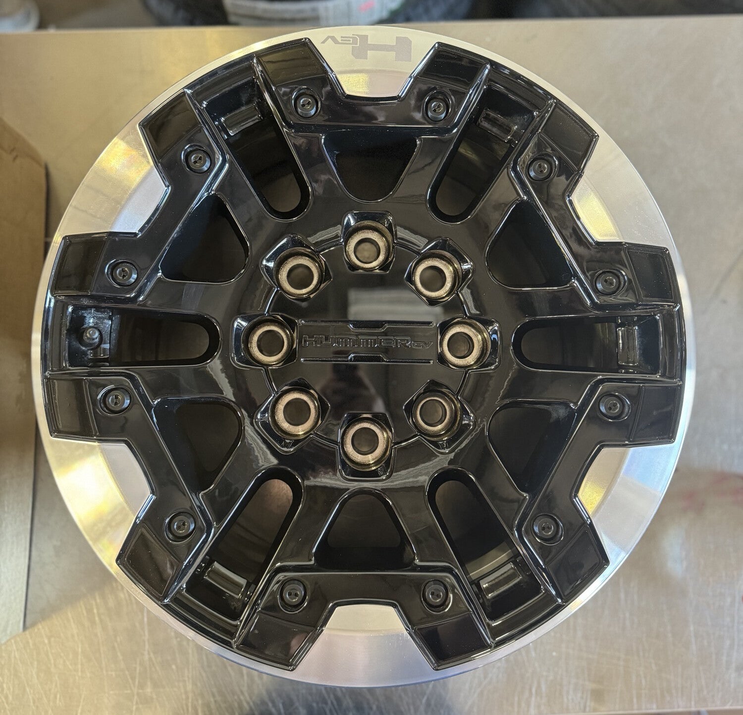 18" OEM Hummer EV Black Machine SINGLE Wheel Rim 8x165 2022 2023 2024 848060590