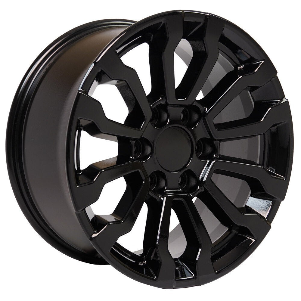 18" Gloss Black AT4 Style Wheels 275/65R18 Goodyear MT Tires 2023-26 GMC Canyon2