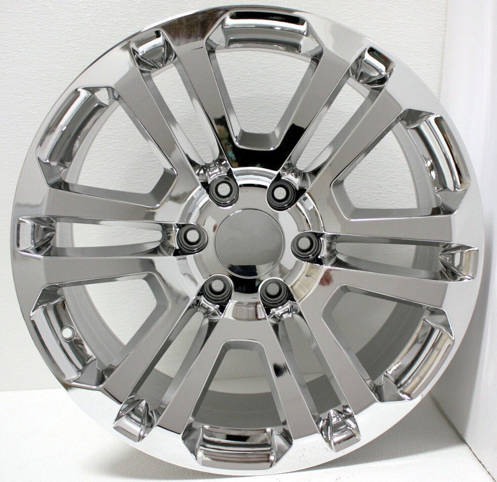 Chevy 20" Chrome Split Spoke Wheels Rims For 2000-2026 Silverado Tahoe Suburban1