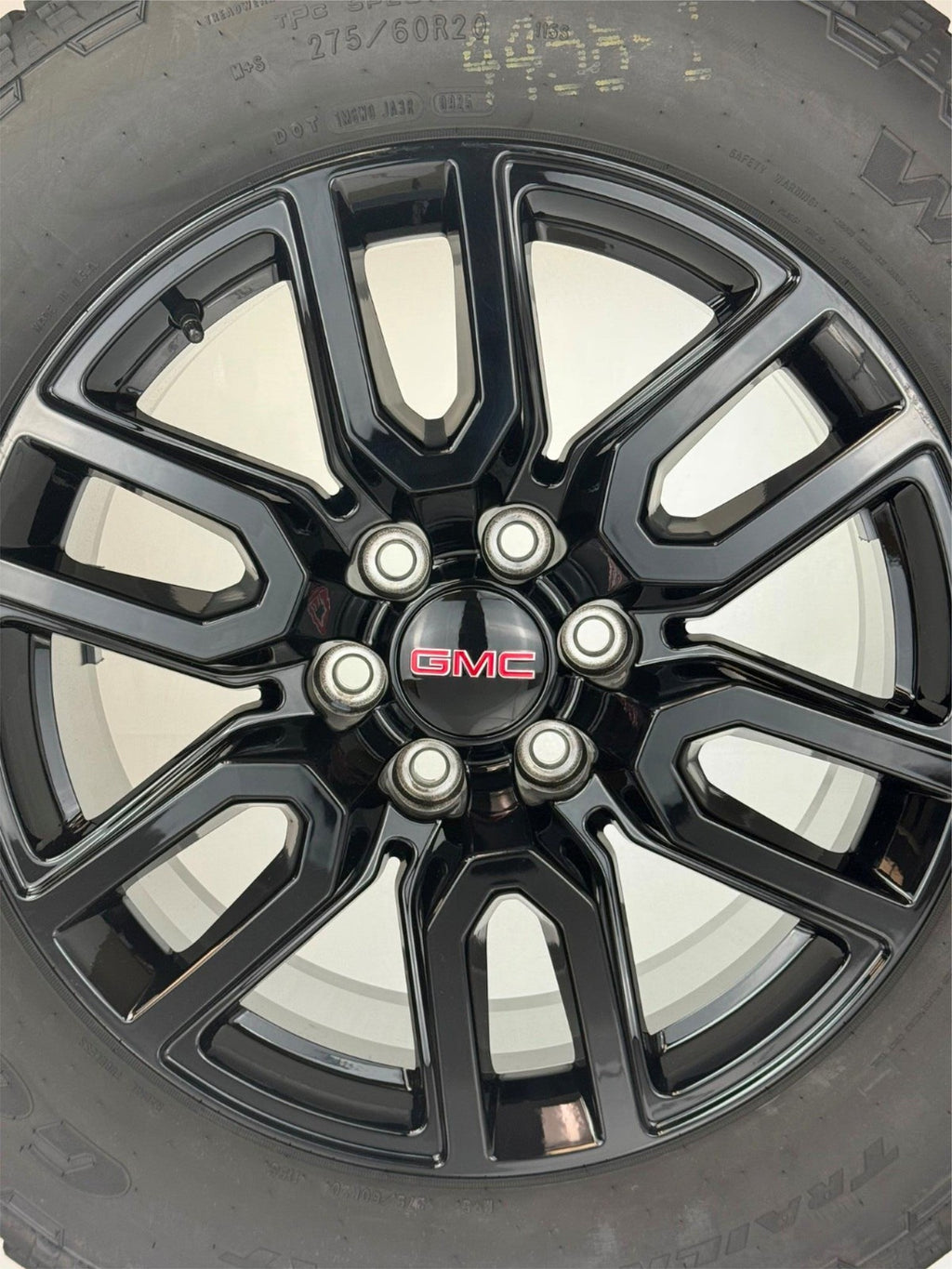 20" GMC Sierra Black Elevation Denali SLT OEM Wheels Goodyear AT Tires TPMS LUGS2