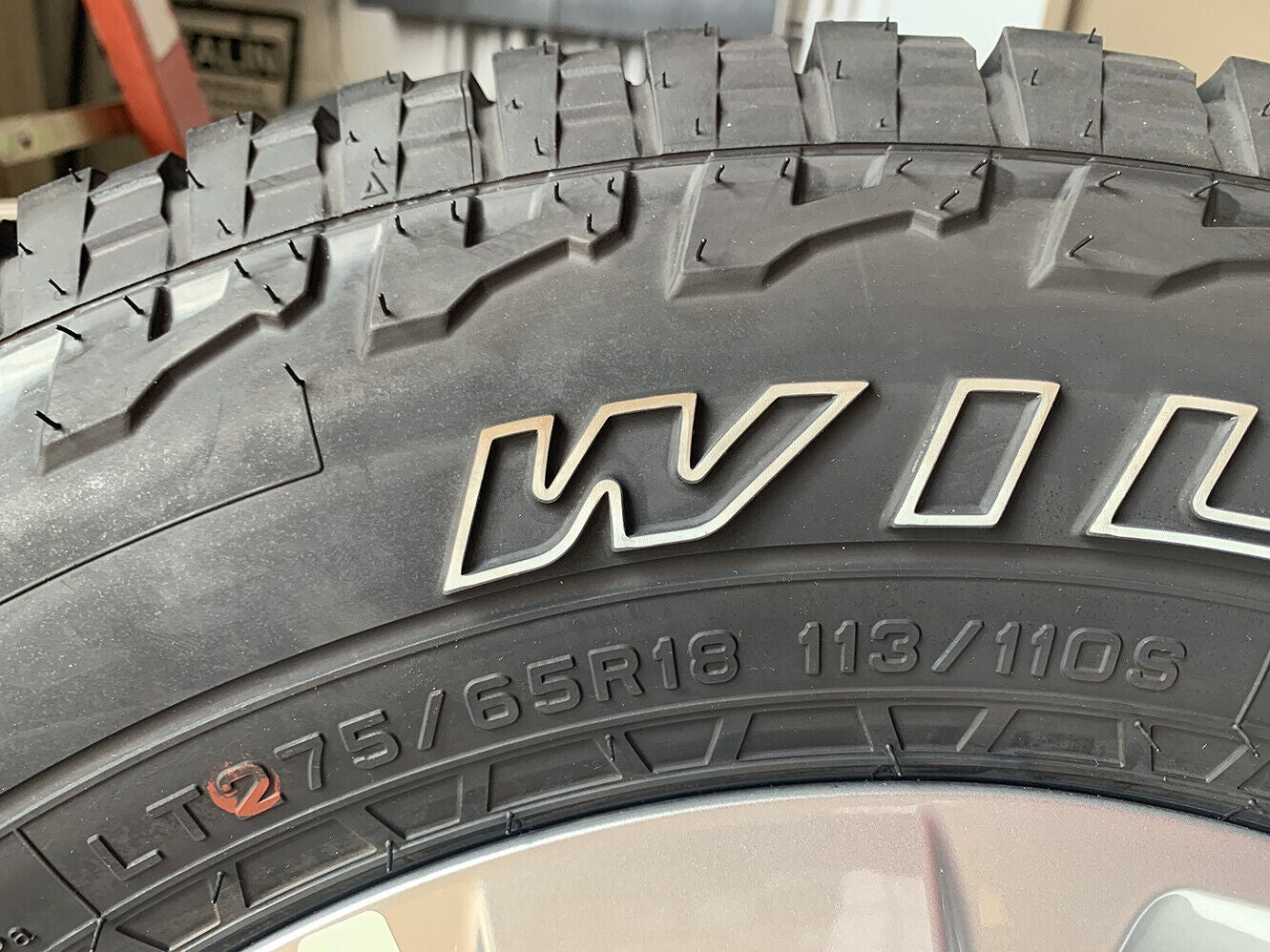 Chevy Silverado 18" Black and Machine AT4 Replica Wheels 275/65R18 A/T Tires2