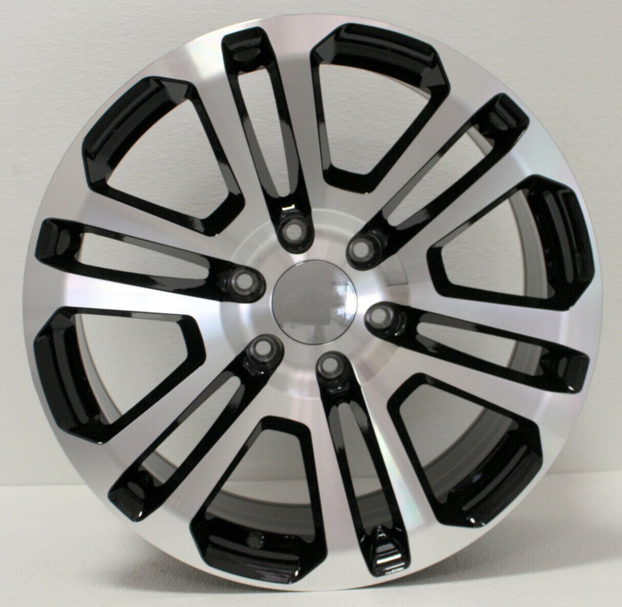 Chevy Silverado 20" Split Spoke Machine Black Replica Wheels Rims BFG AT Tires1