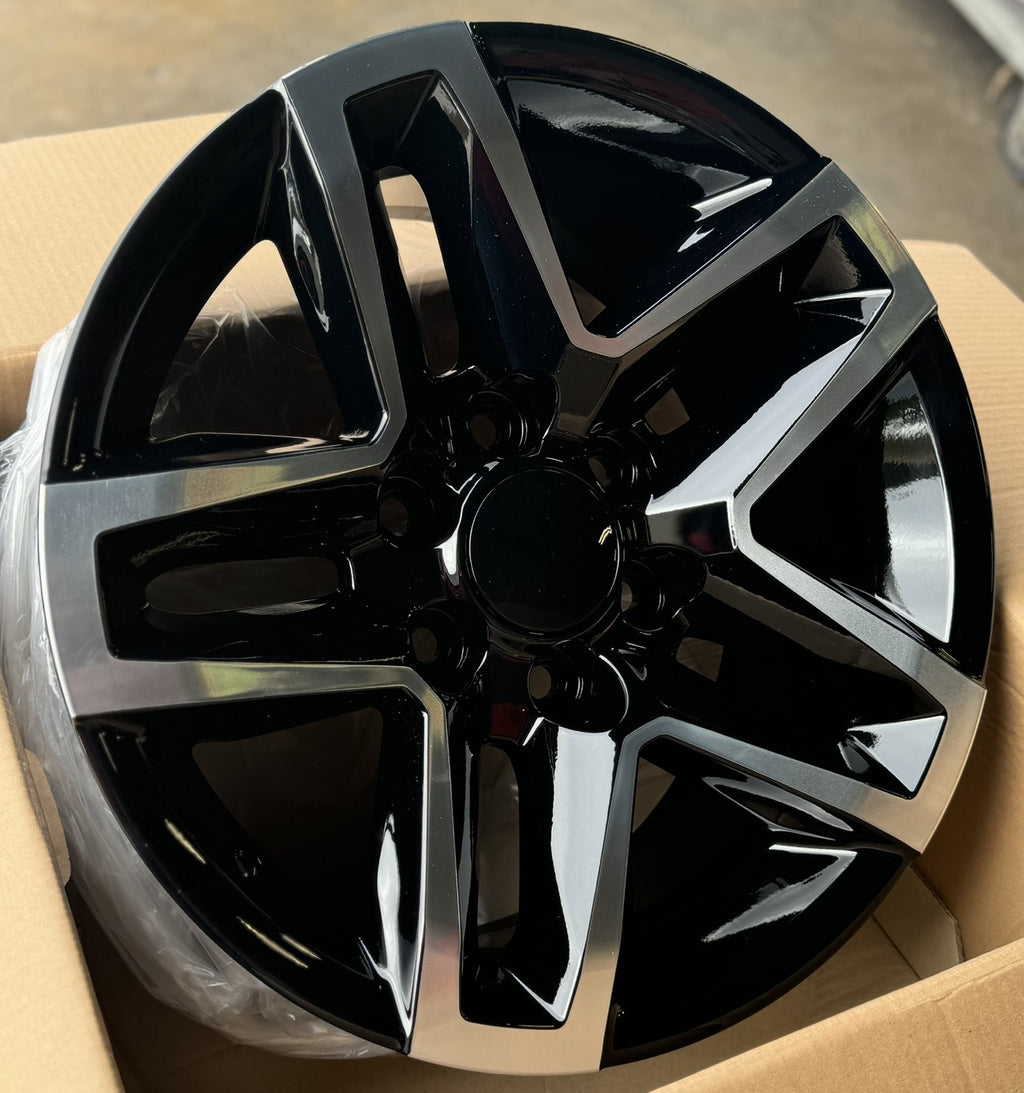 2023-26 Chevy Colorado 18" Black & Machine Trail Boss Style Wheels RT Tires TPMS1