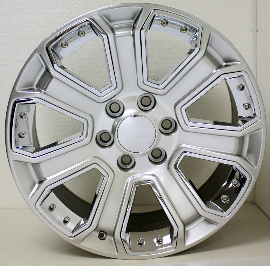 GMC 20" Hyper Silver with Chrome Wheels Rims fits 2000-18 Sierra Yukon Denali2