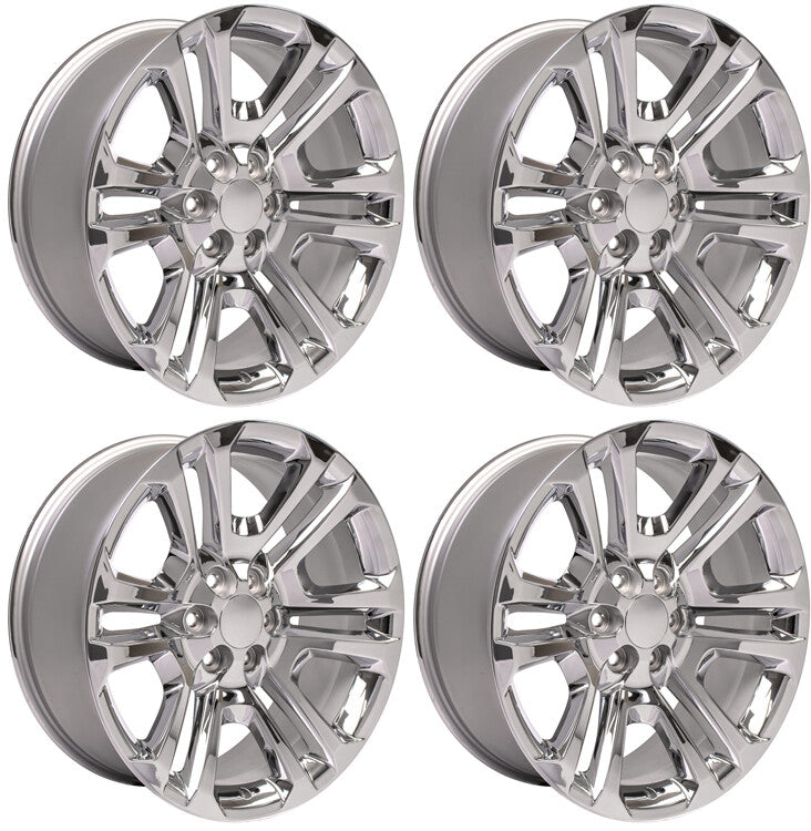 22" Chrome Split Spoke Wheels All Season Tires Chevy Silverado Suburban Tahoe3