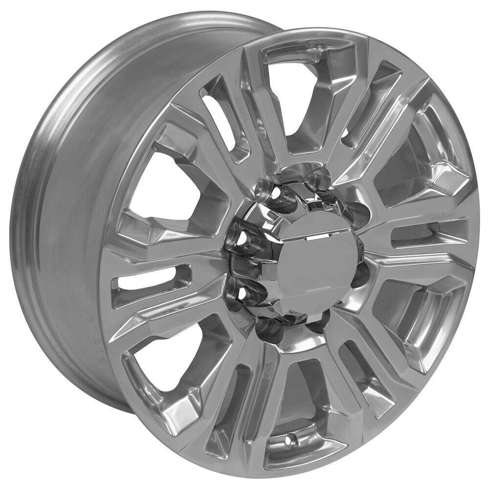 Chevy Silverado 2500 Polished 20" 8 Lug 8-180 Split Spoke Wheels 2011-20261