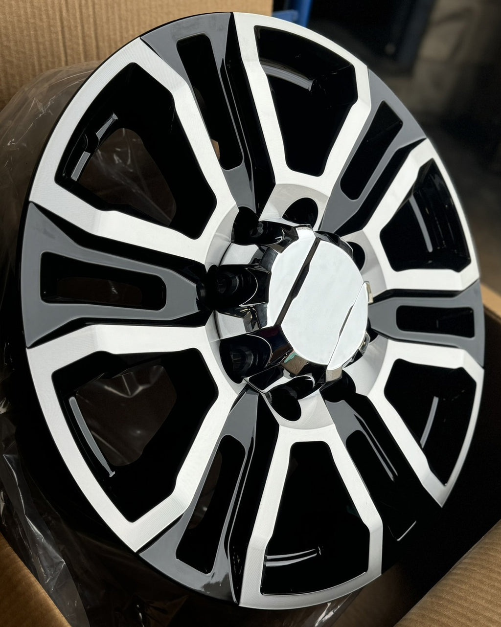 2011-2026 GMC Sierra 2500 Black & Machine Denali 20" 8-180 Wheels 265/60R20 A/T3