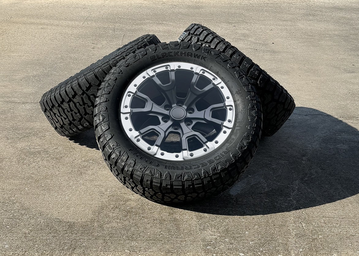 Ford F150 20" Satin Black Gray Billet Replica Wheels Ridgecrawler RT Tires TPMS0