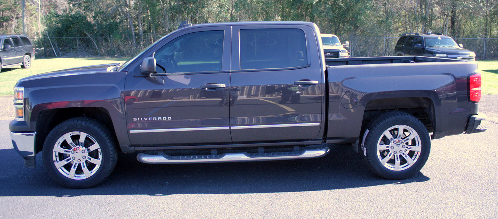 GMC 20" Chrome 8 Spoke Replica Wheels Goodyear Tires 2000-18 Sierra Yukon Denali4