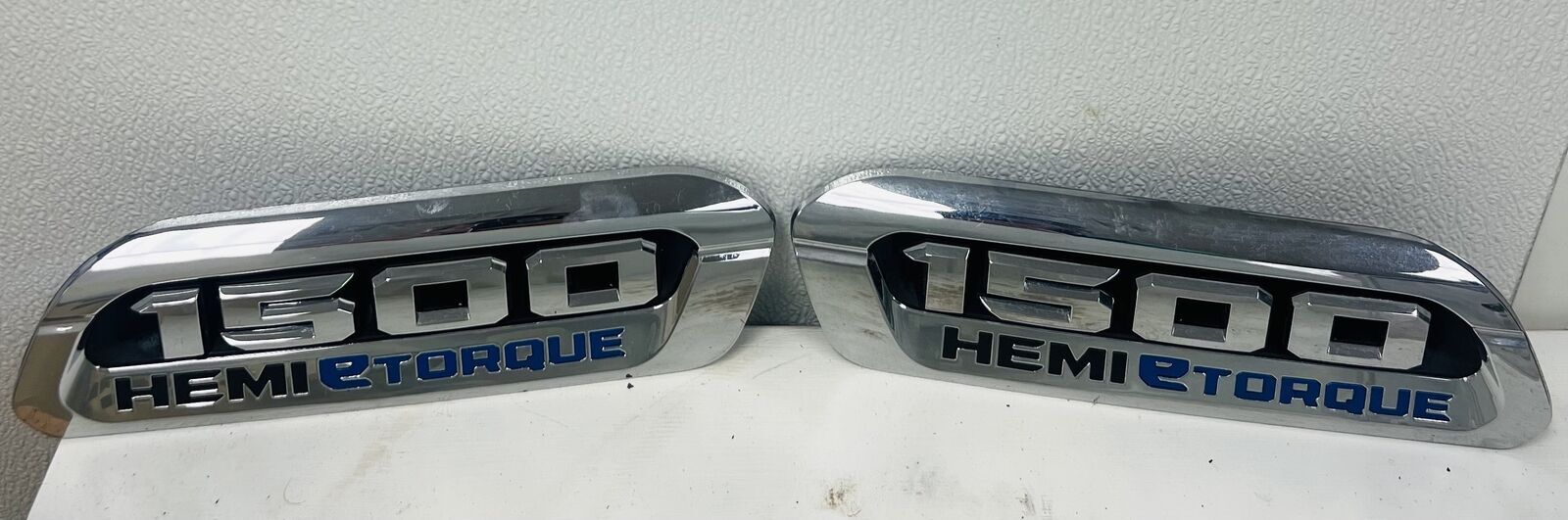 2019-2024 Dodge Ram 1500 Hemi eTorque Left & Right Side CHROME Hood Emblem0