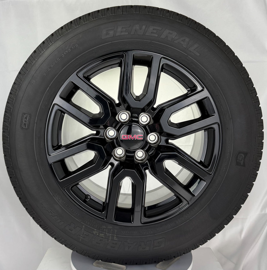 20" GMC Sierra Black Elevation Denali SLT OEM Wheels General HT Tires TPMS LUGS0