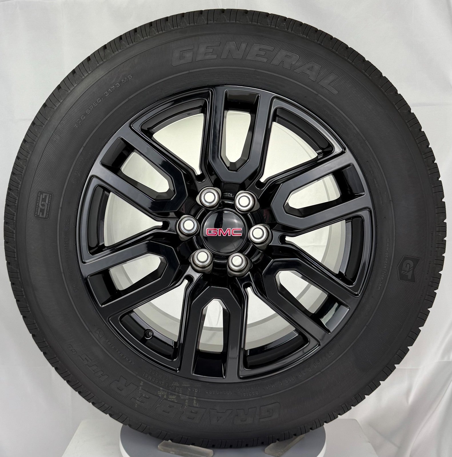 20" GMC Sierra Black Elevation Denali SLT OEM Wheels General HT Tires TPMS LUGS0
