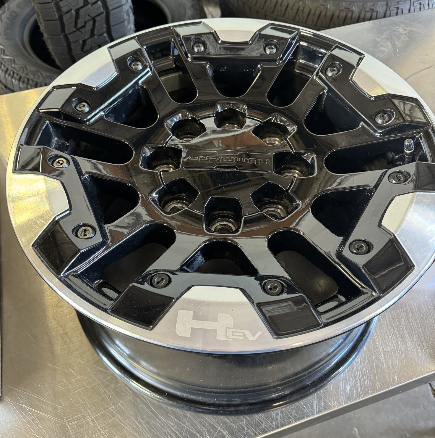 18" OEM Hummer EV Black Machine SINGLE Wheel Rim 8x165 2022 2023 2024 848060591