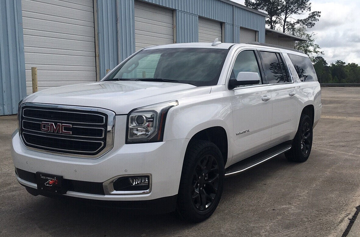 Chevy Silverado Suburban Tahoe 20" Satin Black Snowflake Wheels Goodyear Tires2
