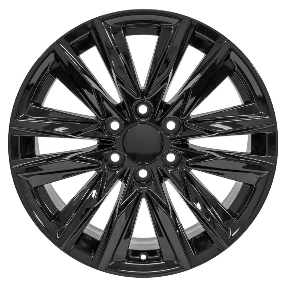 Chevy 20" Black Platinum Wheels Rugged Terrain Tires Silverado Tahoe Suburban3