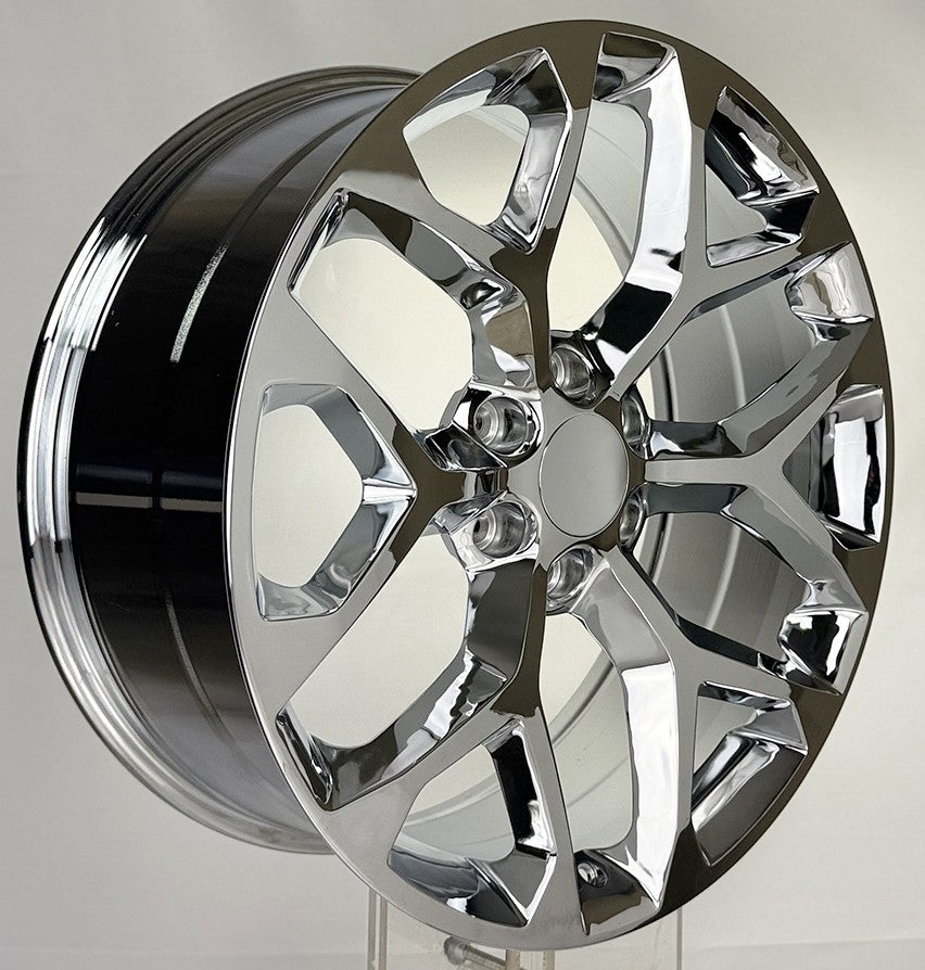 Chevy 22" Chrome Snowflake Replica Wheels 2020 21 22 23 24 25 Silverado Tahoe6