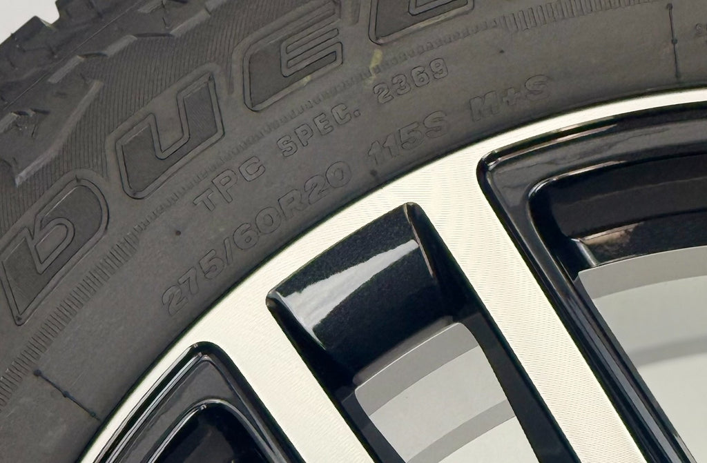 20" GMC Sierra Yukon Black And Machine AT4 OEM Wheels Bridgestone AT 275/60R203