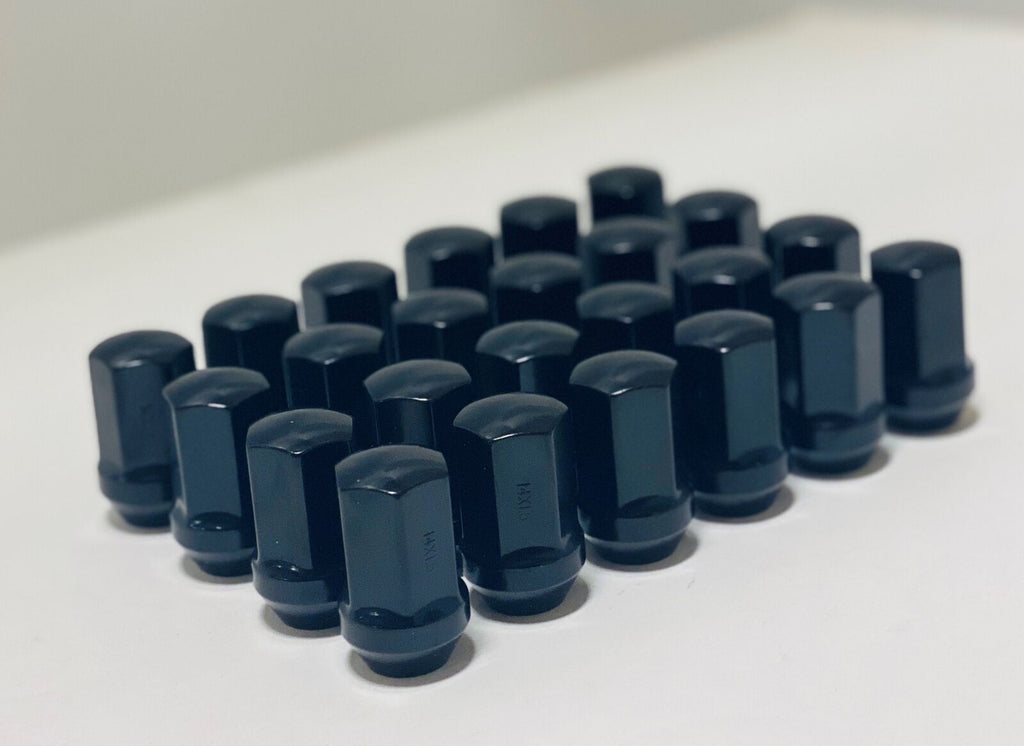 New Set Of 24 Black Lug Nuts For Chevy Silverado Tahoe Suburban 14x1.51