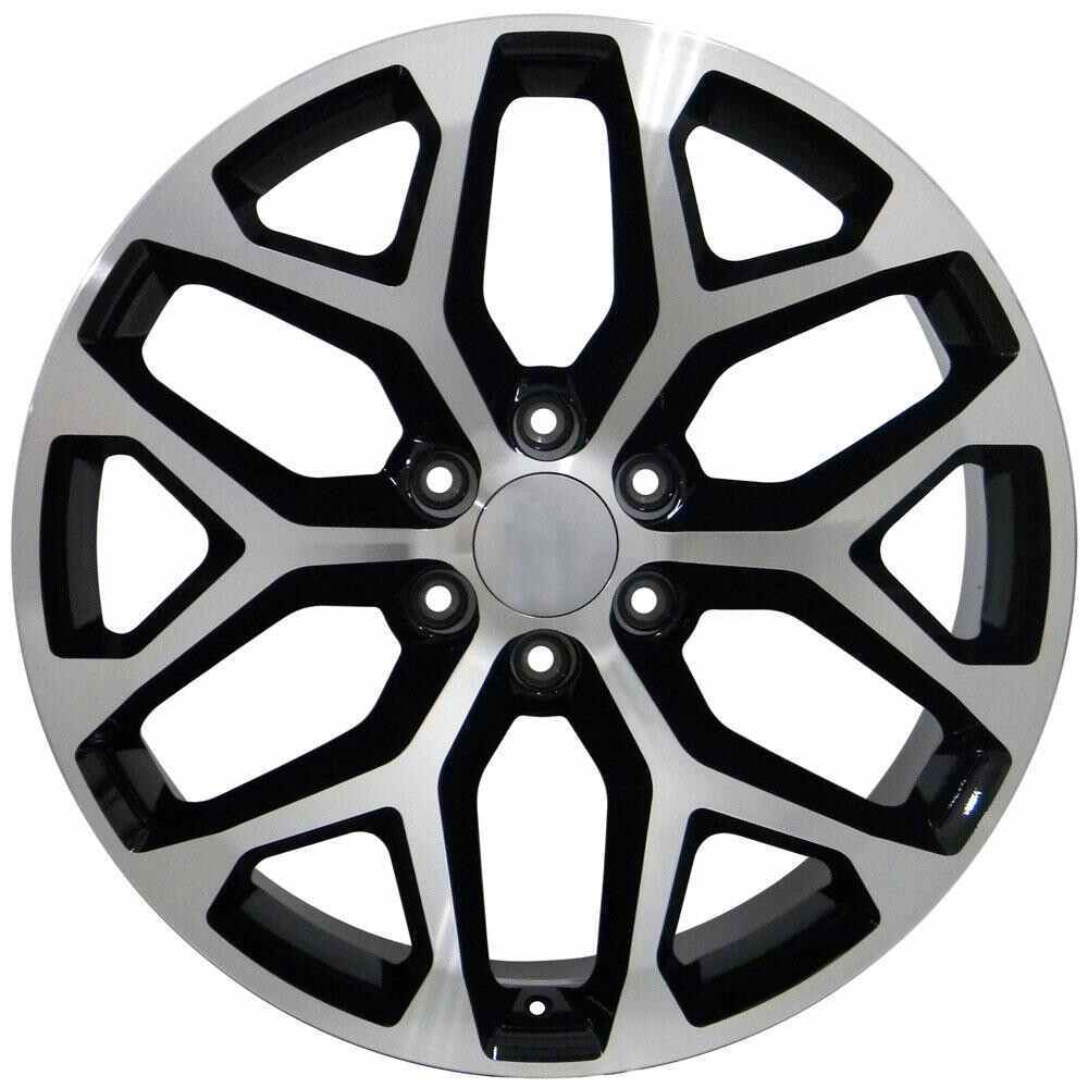 Dodge 20" Black And Machine Snowflake Wheels For 2019-2026 Ram 15002