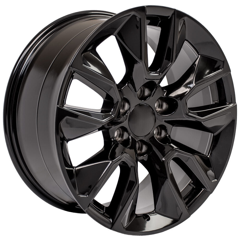 Gloss Black 20" RST Wheels Rims for 2000-2026 Chevy Silverado Tahoe Suburban0