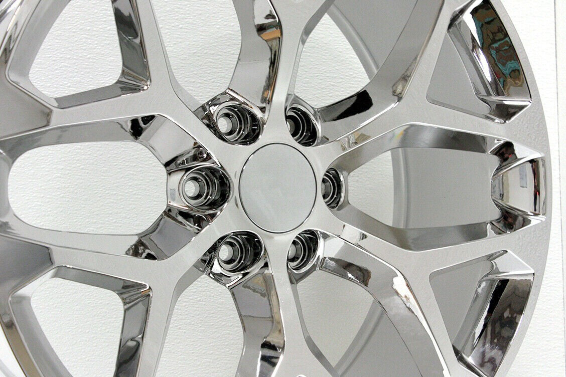 Chrome 22" Snowflake Wheels Rims For 2000-2026 GMC Sierra Yukon Denali CK1582