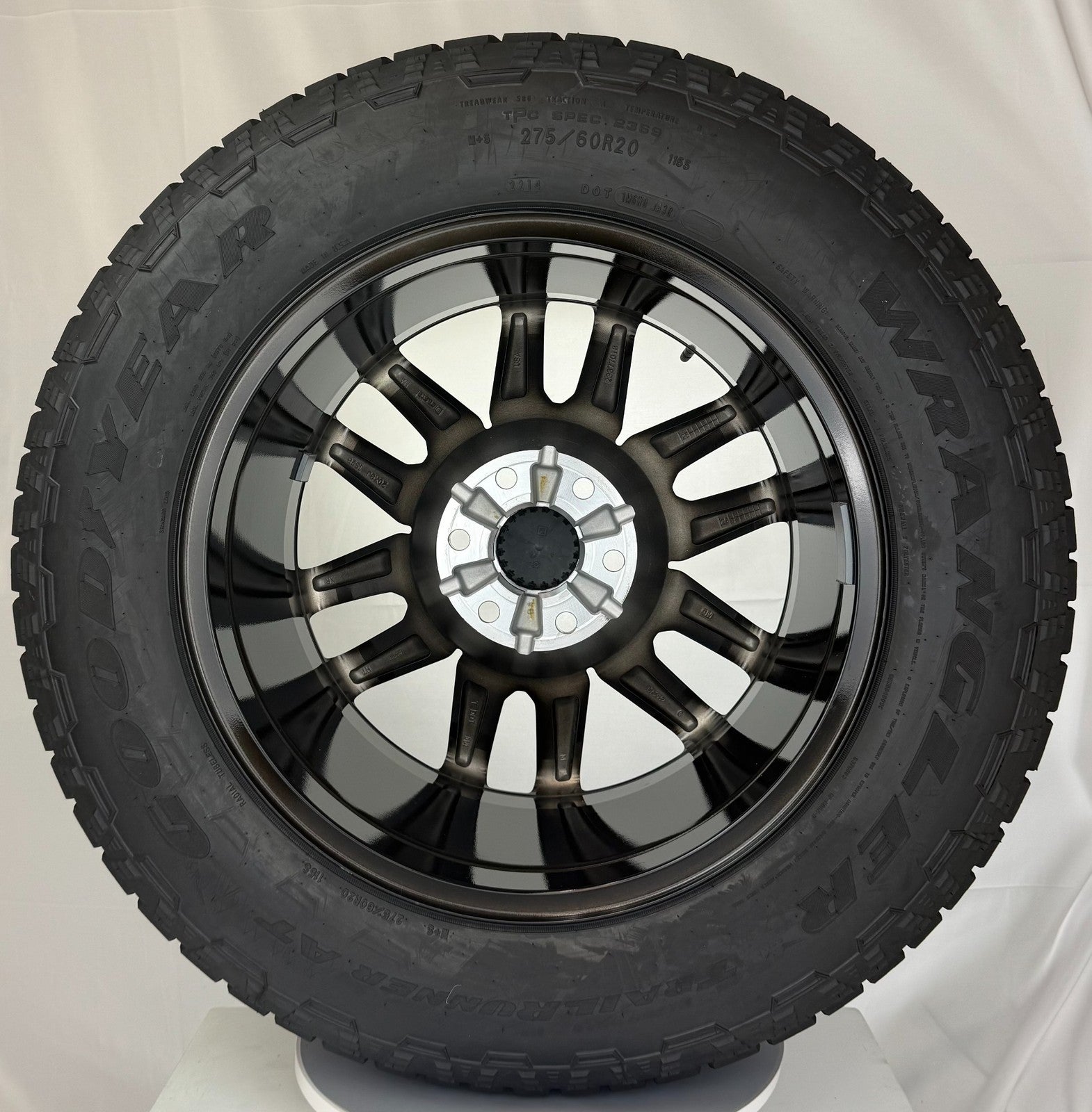 20" GMC Sierra Black Elevation Denali SLT OEM Wheels Goodyear AT Tires TPMS LUGS5