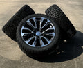 Gunmetal & Machine 22" Wheels Blackhawk R/T Tires GMC Sierra Yukon Denali Set 40