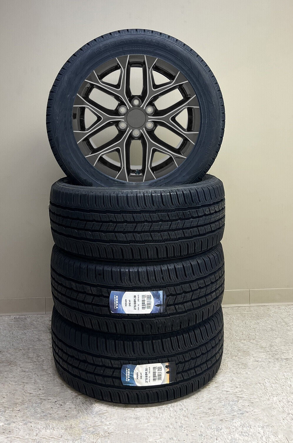 GMC 20" Black Milled Snowflake Wheels 275/60R20 Tires Sierra Yukon Denali0