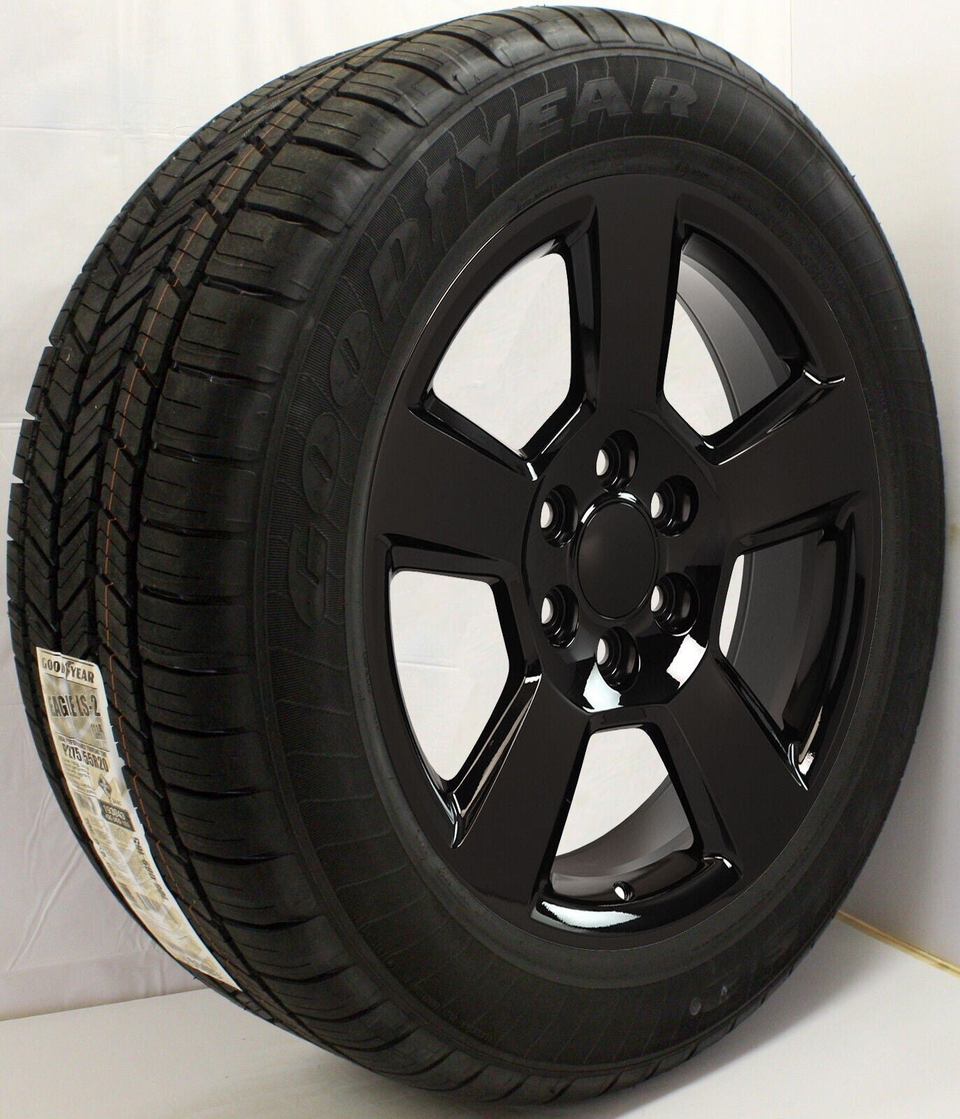 20" Gloss Black LTZ Replica Wheels Goodyear Tires For GMC Sierra Yukon Denali1