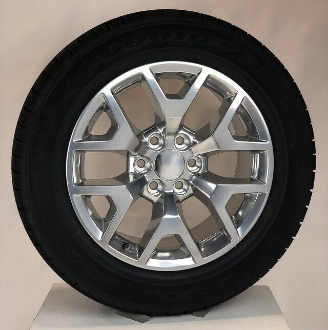 20" Polished Honeycomb Wheels Goodyear Tires For Chevy Silverado Tahoe Suburban1
