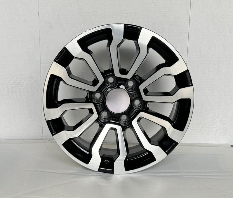 Chevy Silverado Tahoe AT4 Style 18" Black & Machine Replica Wheels Highway Tires4