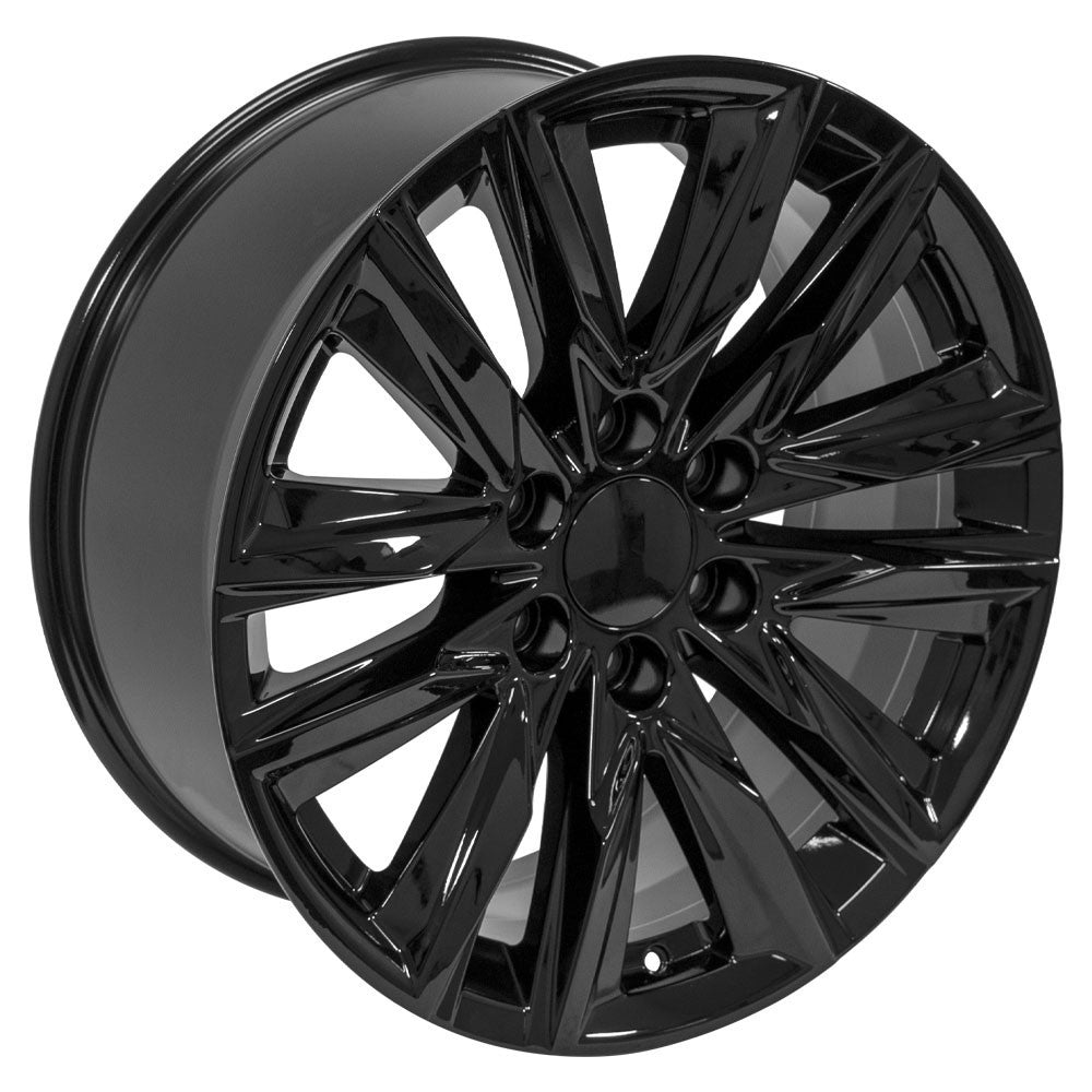 Chevy 20" Black Platinum Wheels Rugged Terrain Tires Silverado Tahoe Suburban5