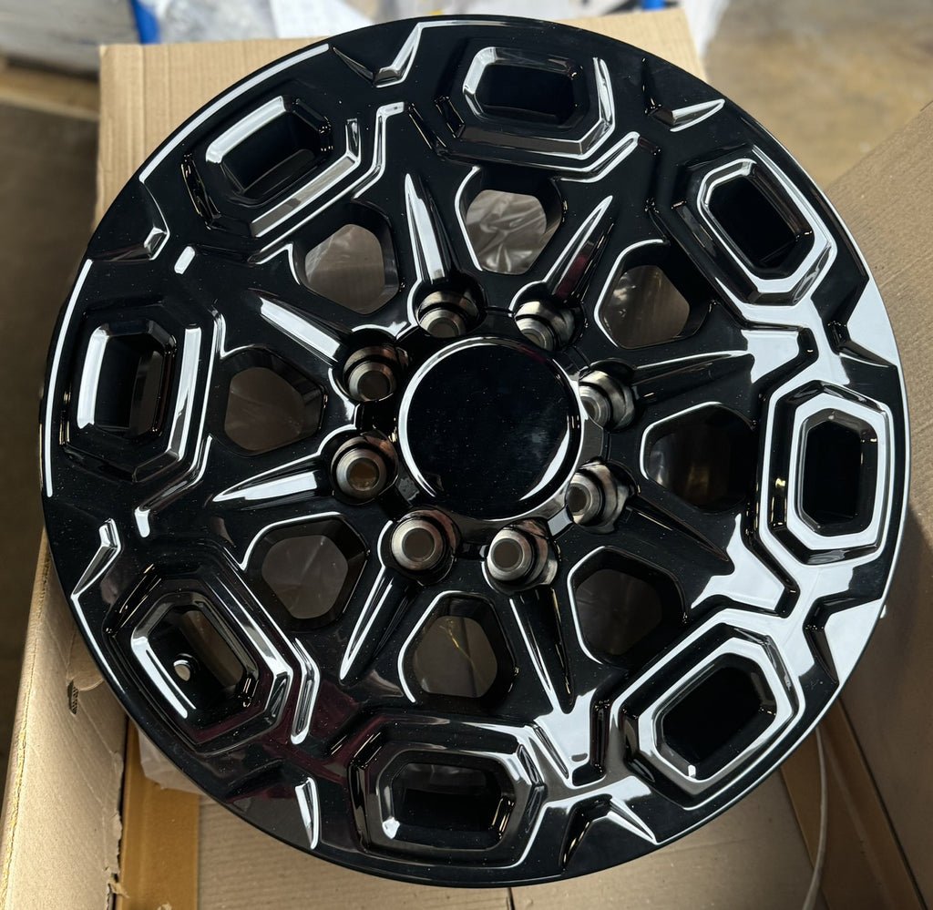 2011-2026 Chevy Silverado 2500 Gloss Black 20" 8 Lug Wheels 275/65R20 RT Tires1