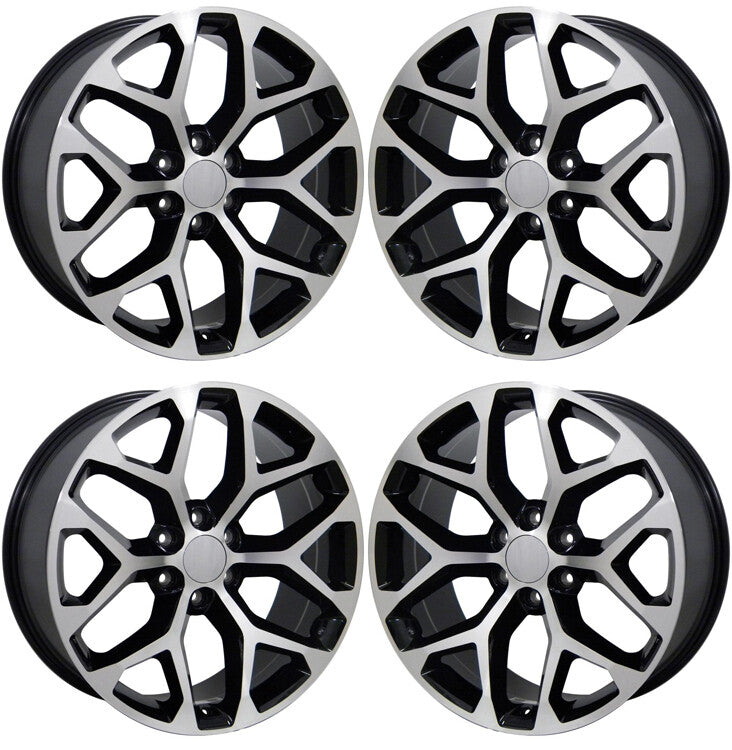 Dodge 20" Black And Machine Snowflake Wheels For 2019-2026 Ram 15001