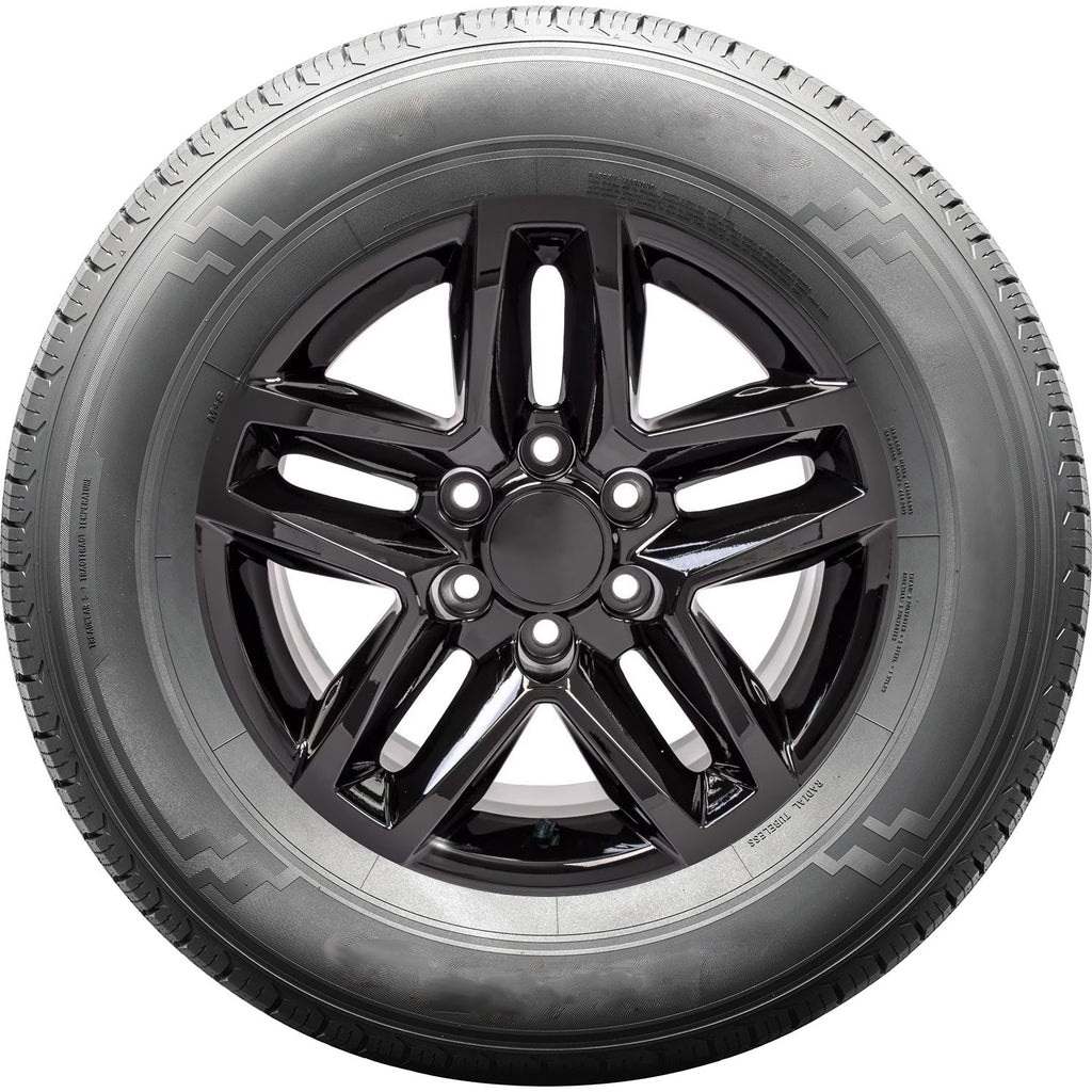 Chevy Silverado Tahoe Trail Boss 18" Gloss Black Replica Wheels Highway Tires1