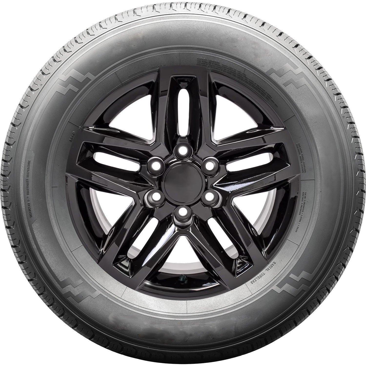 Chevy Silverado Tahoe Trail Boss 18" Gloss Black Replica Wheels Highway Tires1