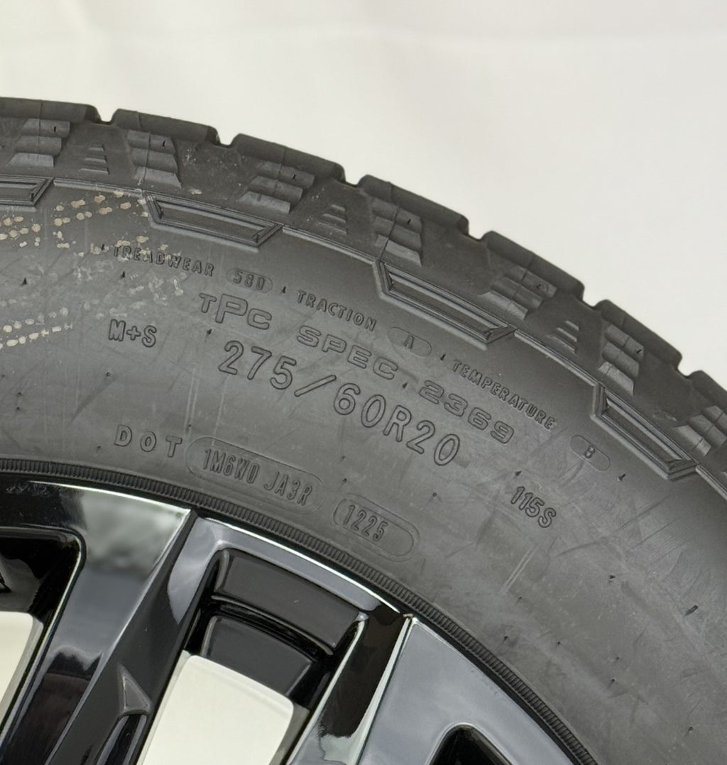 20" GMC Sierra Yukon Black OEM Wheels Goodyear A/T 275/60R20 Tire TPMS LUG NUTS2