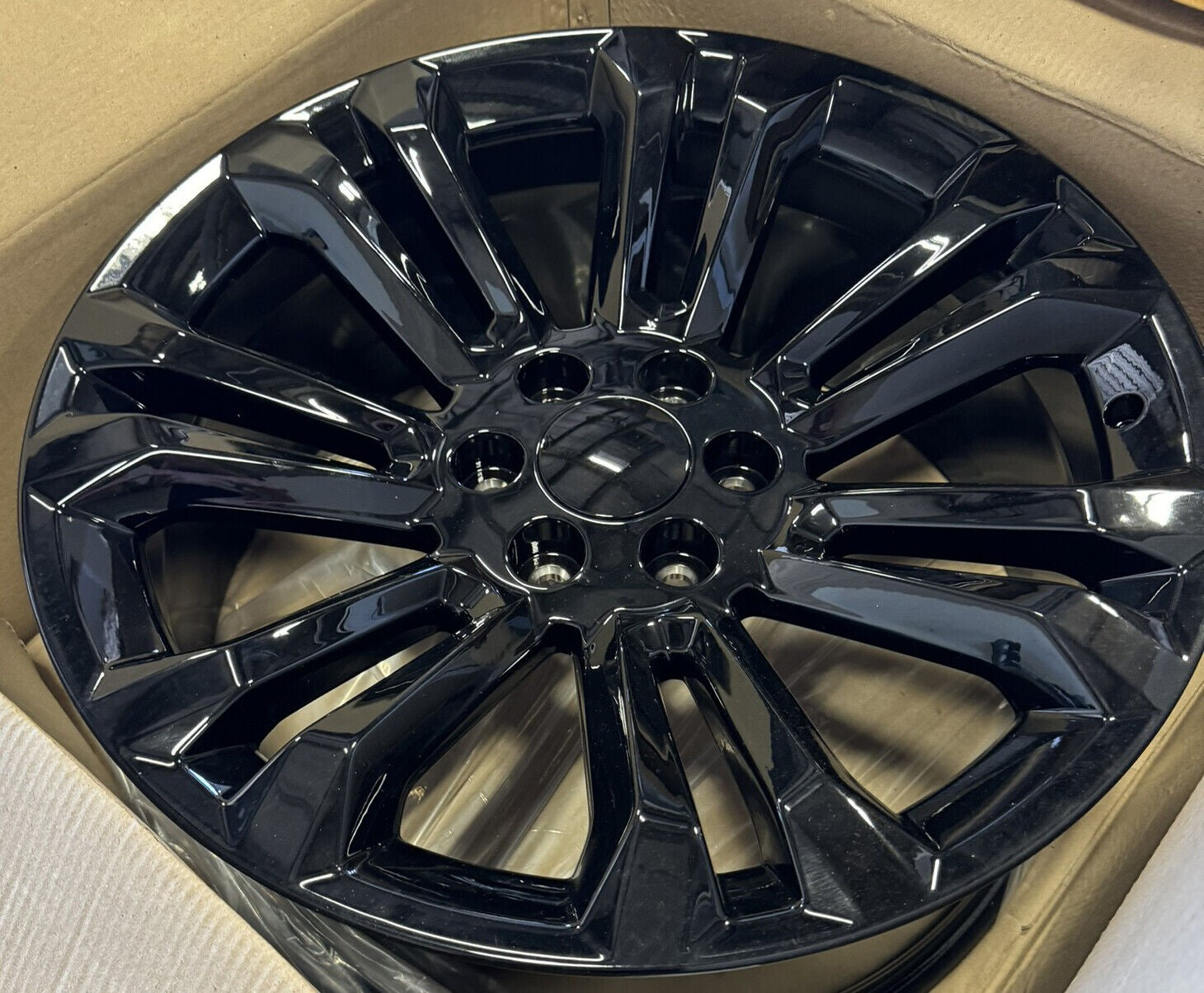 Black 7 Split Spoke 22" Wheels Ironman H/T Tires GMC Sierra Yukon Denali Set 43