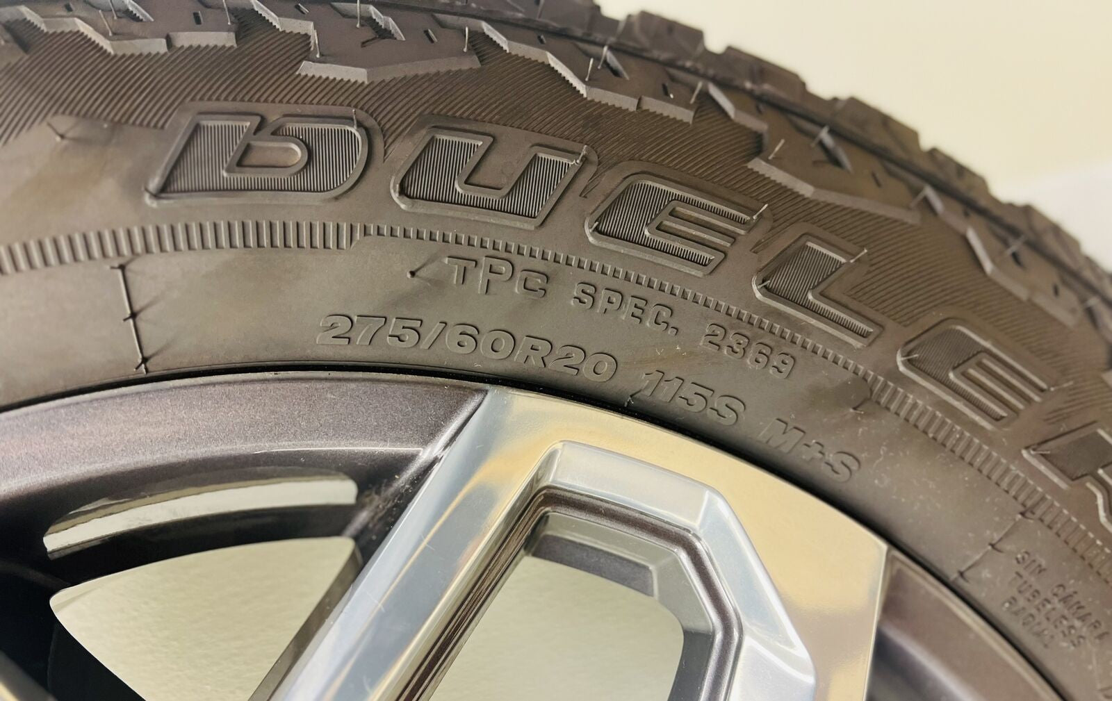 20" GMC Sierra Yukon Grey & Polished OEM Wheel Bridgestone AT Tire TPMS LUG NUTS2